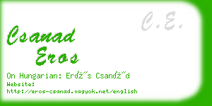 csanad eros business card